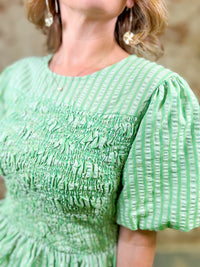 Gigi Wavy Smocked Top