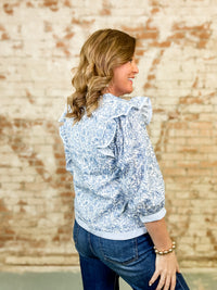 Bitsy Floral Pintuck Top