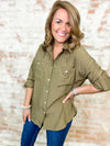 Jodee Pintuck Button Up Top