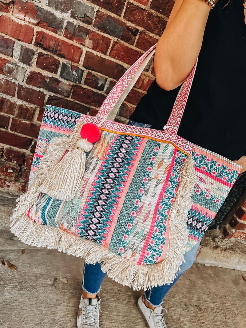 Ariel Aztec Cotton Tote