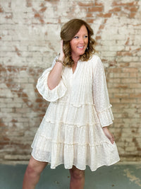 Lizbeth Textured Chiffon Dress