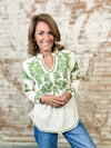 Sister Mary Lizette Embroidered Top
