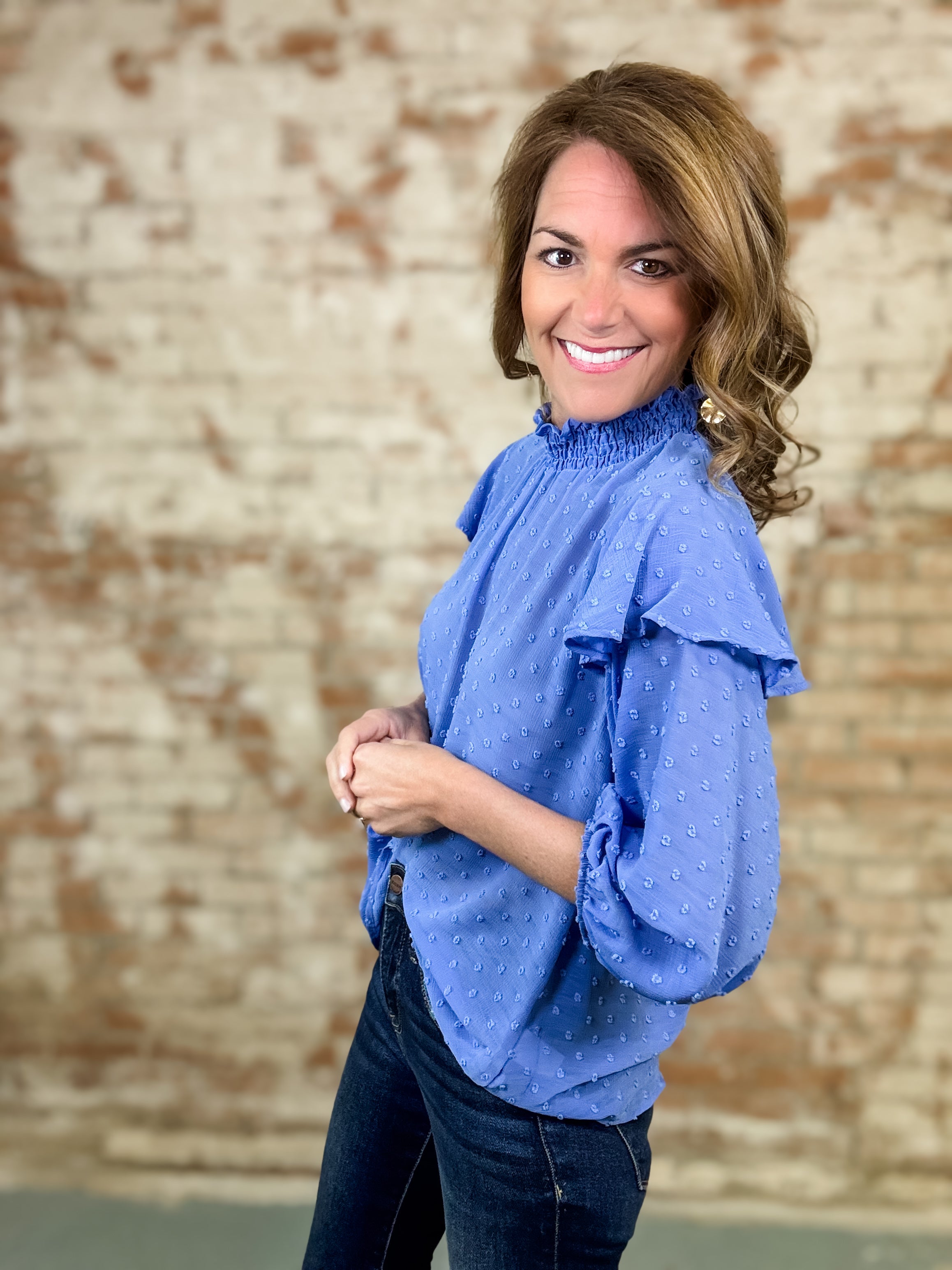Inaya Pom Pom Chiffon Top