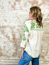 Sister Mary Lizette Embroidered Top