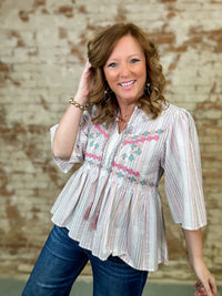Linlee Embroidered Top