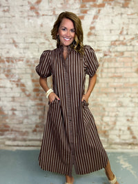 Karyn Stripe Midi Dress