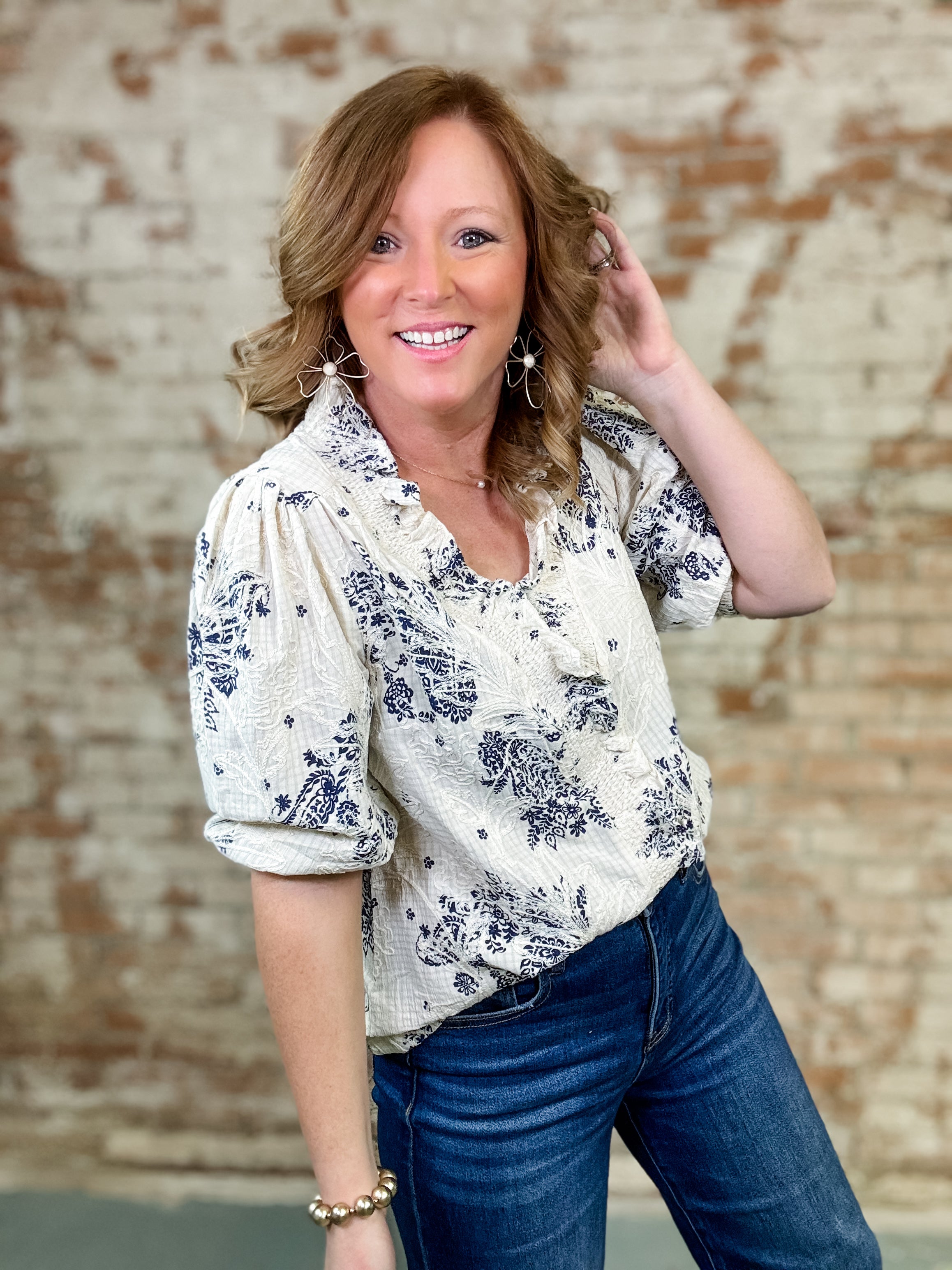 Sadie Floral Embroidered Top