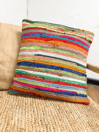 Recycled Chindi Pillow