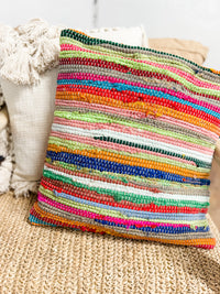 Recycled Chindi Pillow