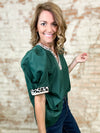 Christy Leopard Trim Top
