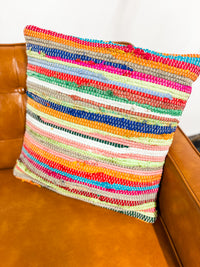 Recycled Chindi Pillow