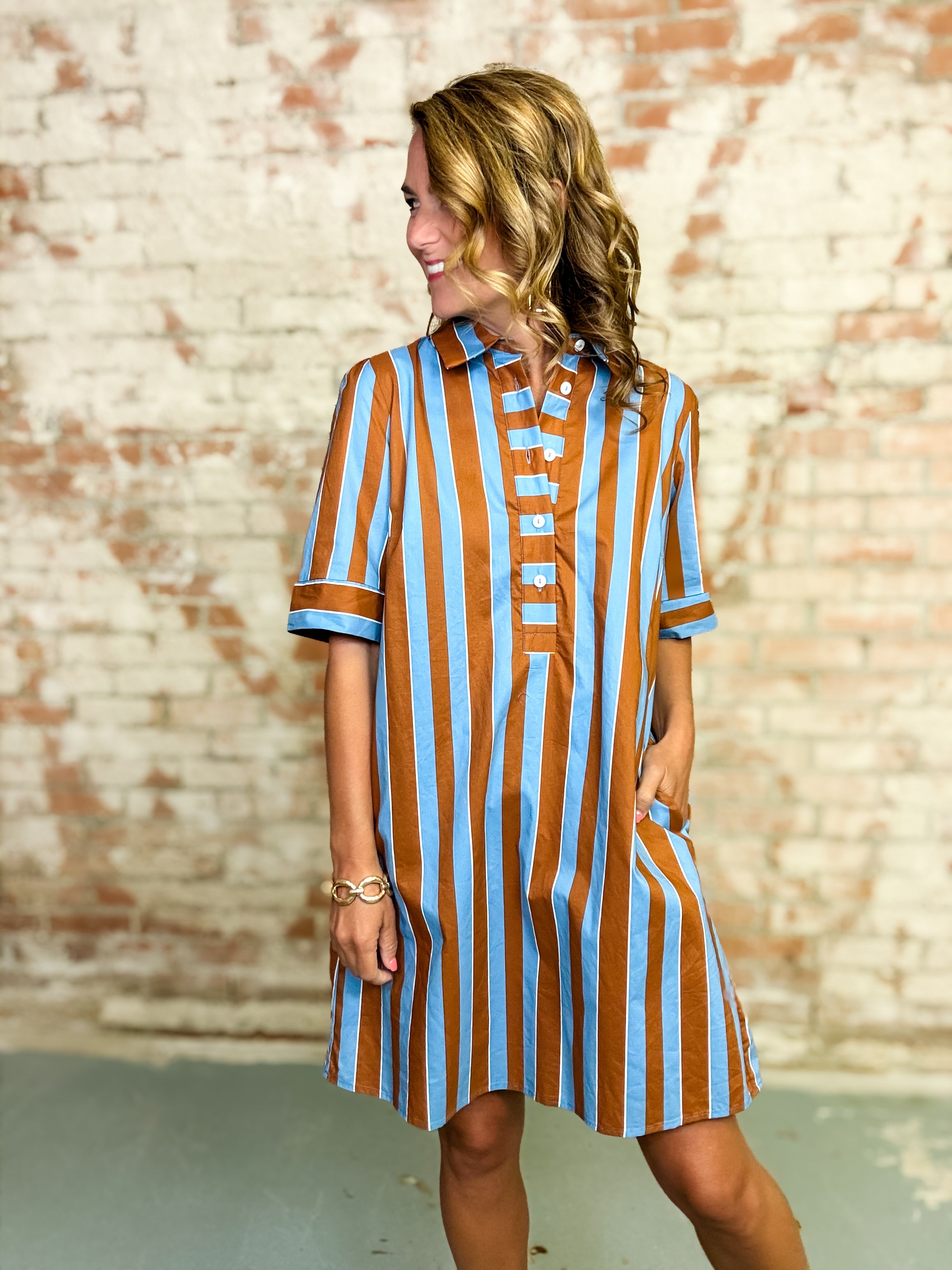 Lyrinda Stripe Dress