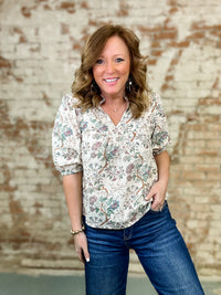 Destiny Floral Eyelet Top