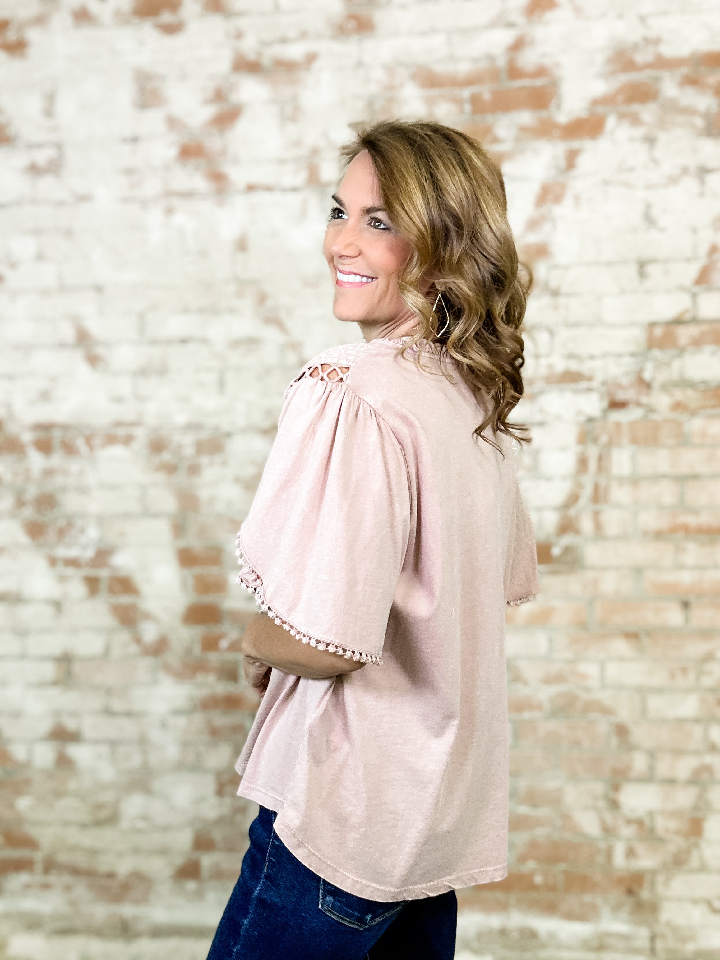 Jill Crochet Lace Top