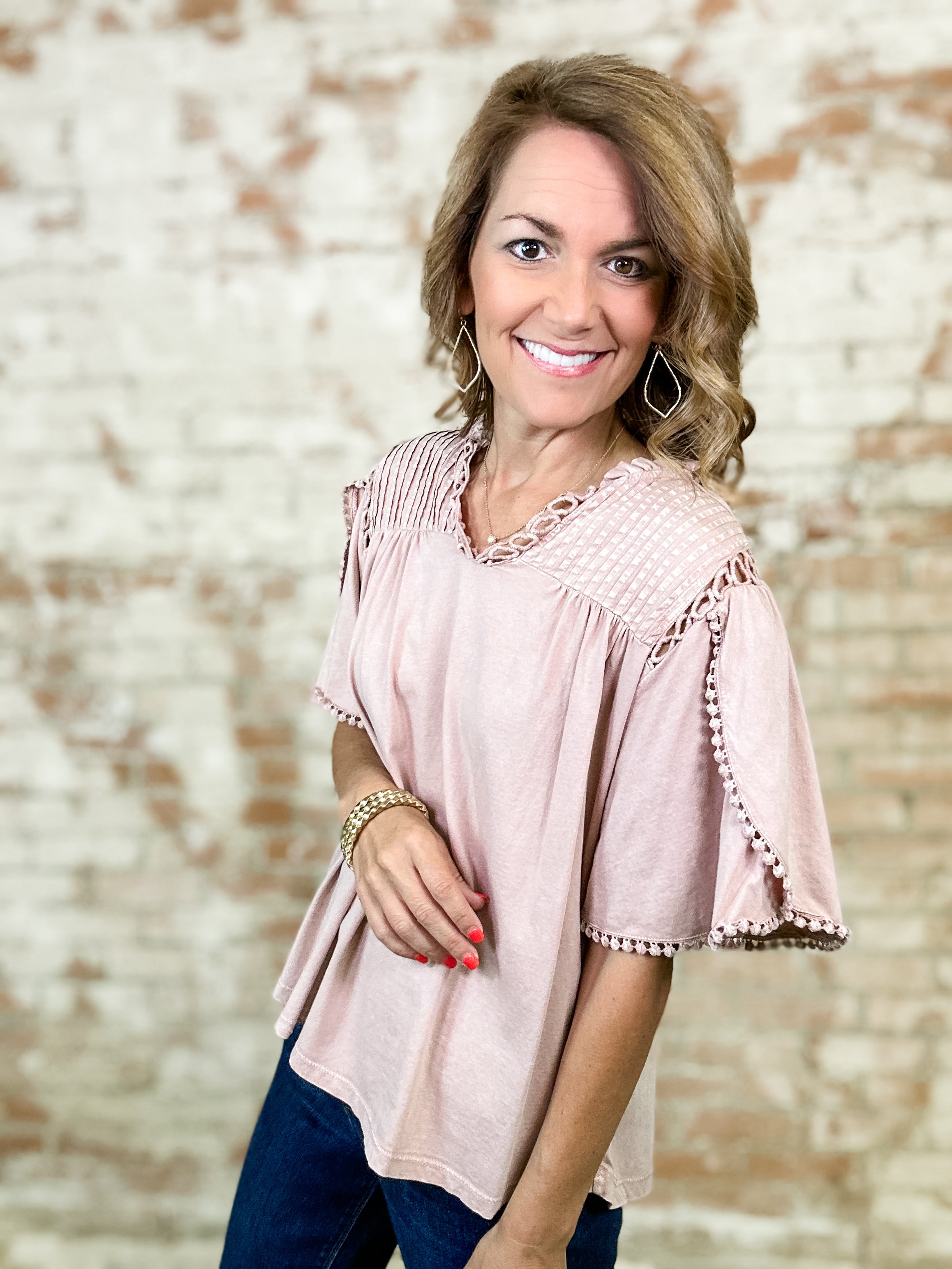Jill Crochet Lace Top