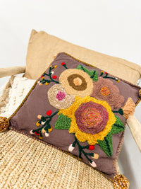 Ingrid Square Tufted Floral Pillow