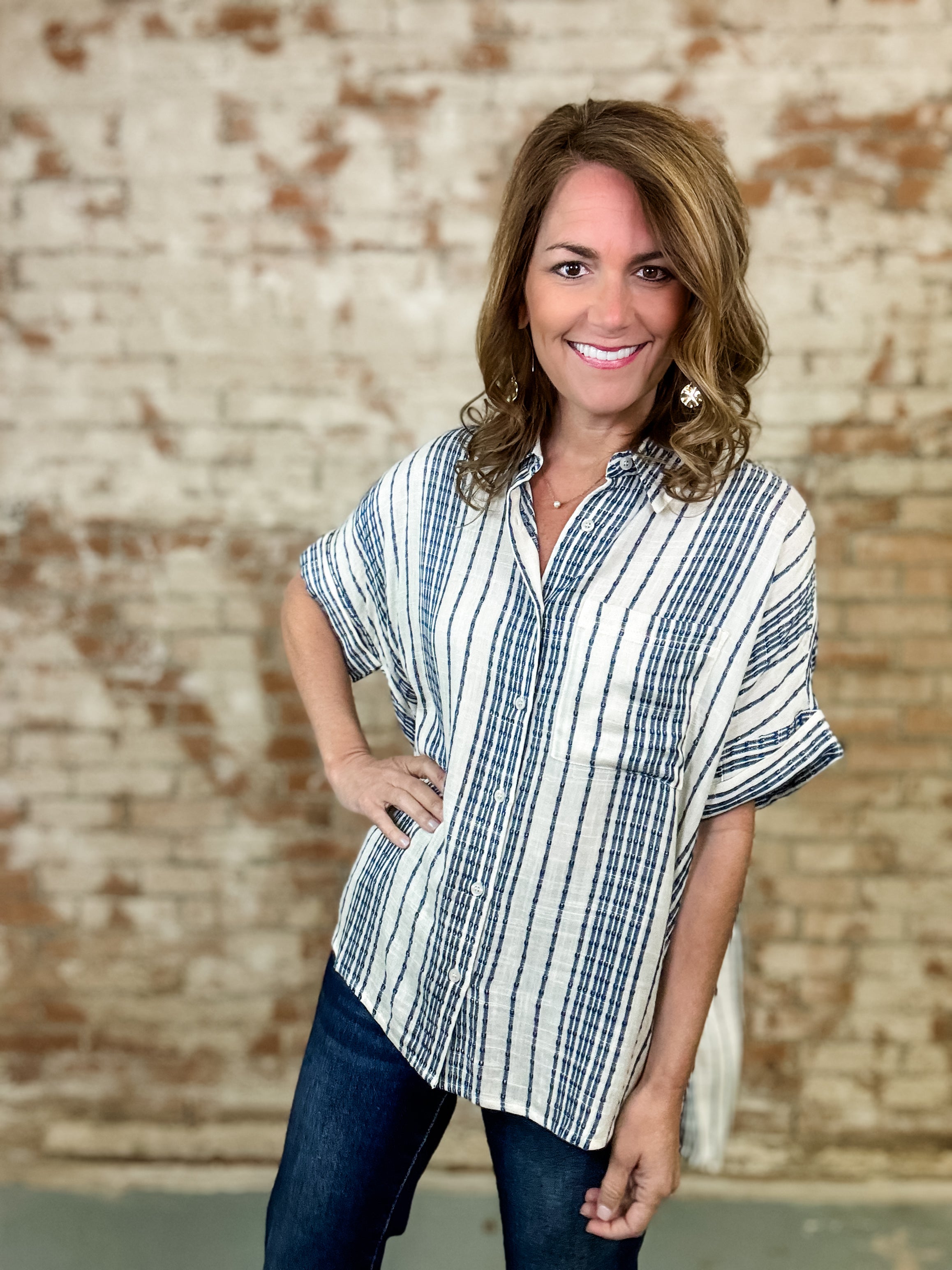 Reina Button-Down Top