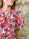 Aubrey Jacquard Puff Sleeve Top