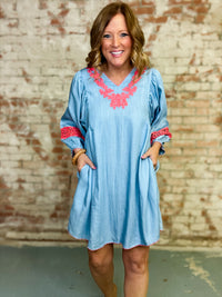 Bertie Embroidered Dress