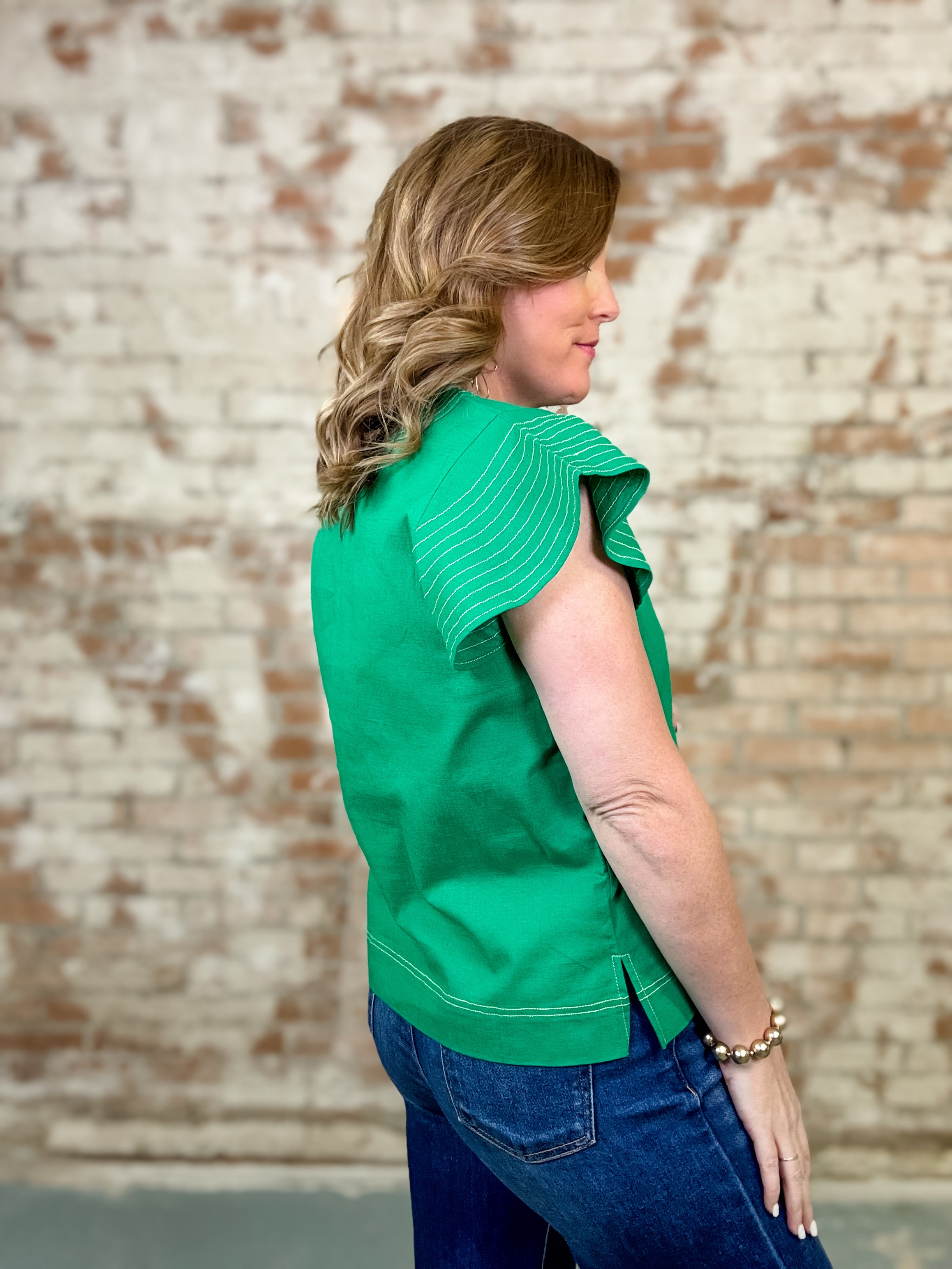 THML Layla Flutter Sleeve Top