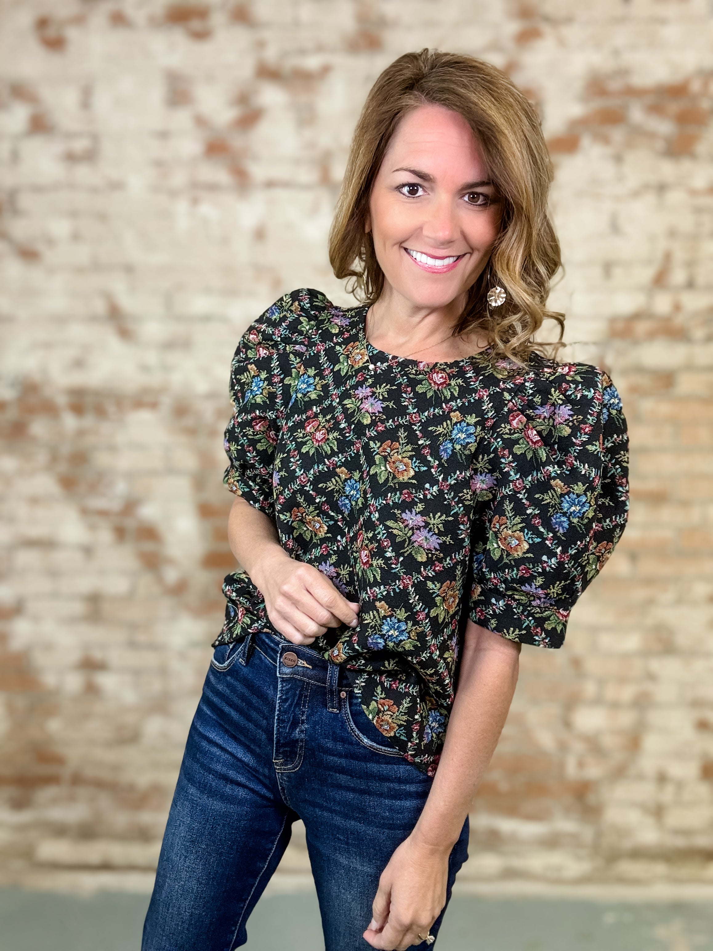 Vail Floral Puff Sleeve Top