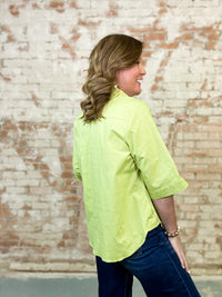 Gretel Poplin Button Down Top
