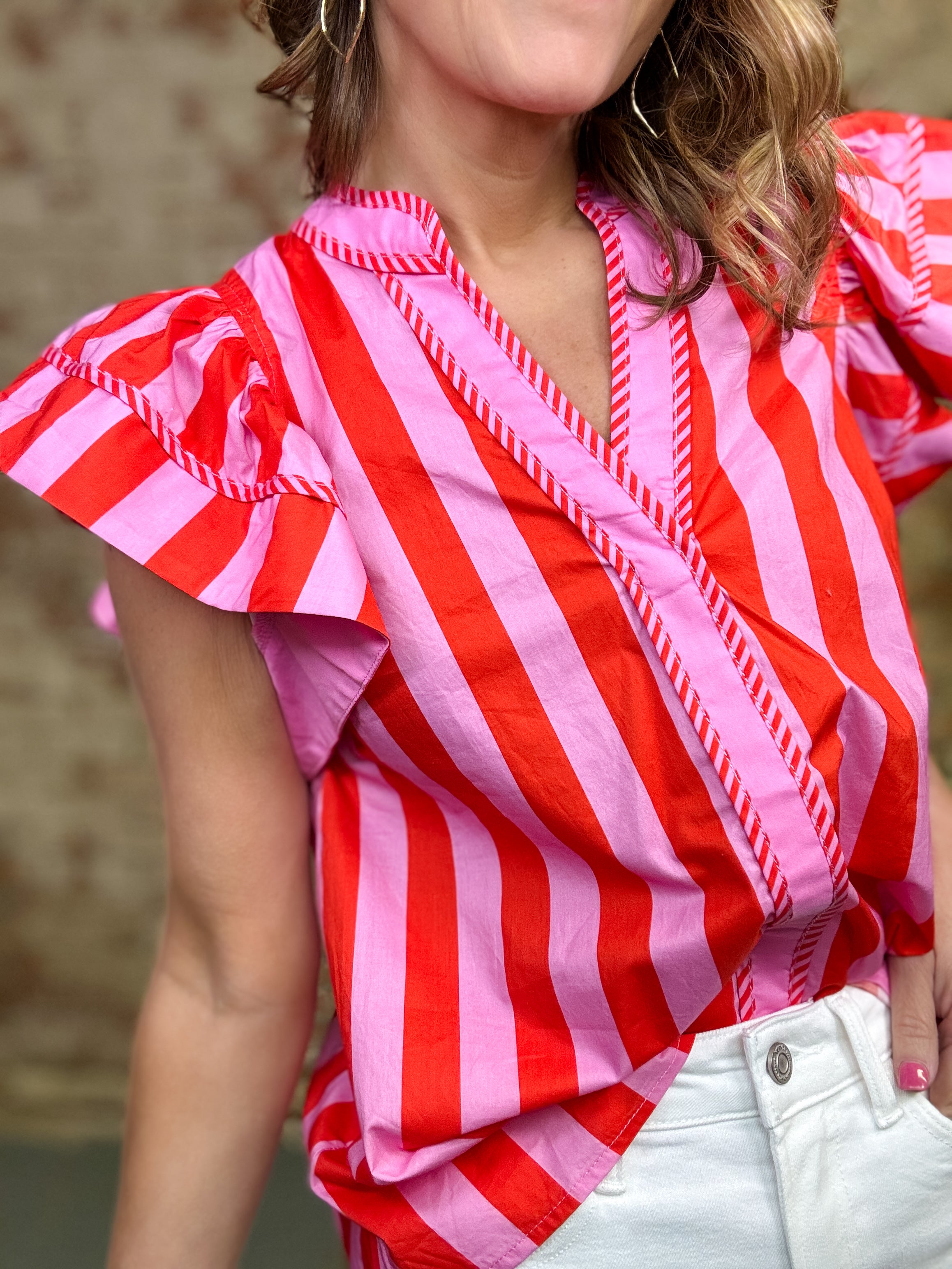 Sabina Flutter Sleeve Top