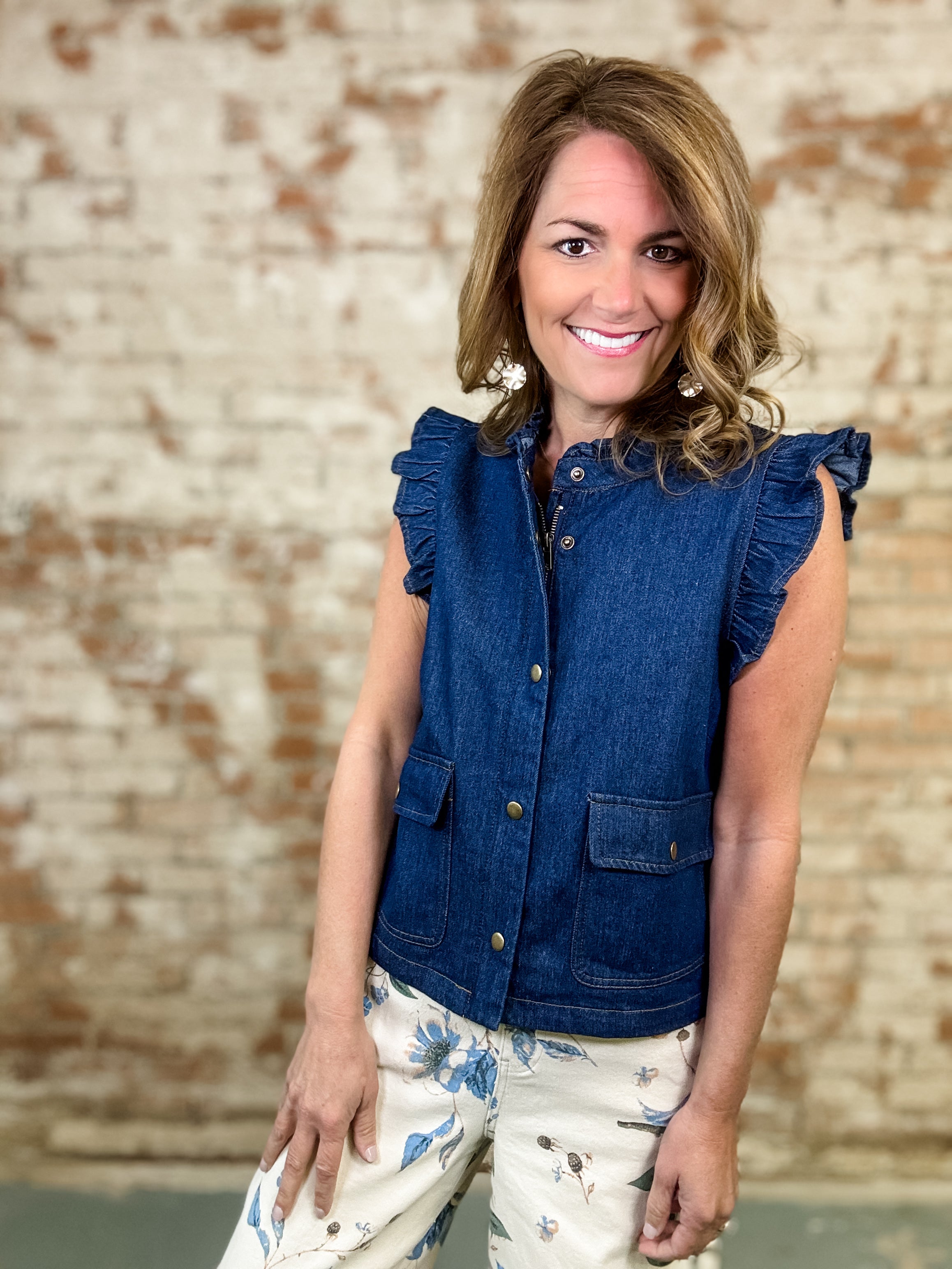 Arleth Flutter Sleeve Vest Top