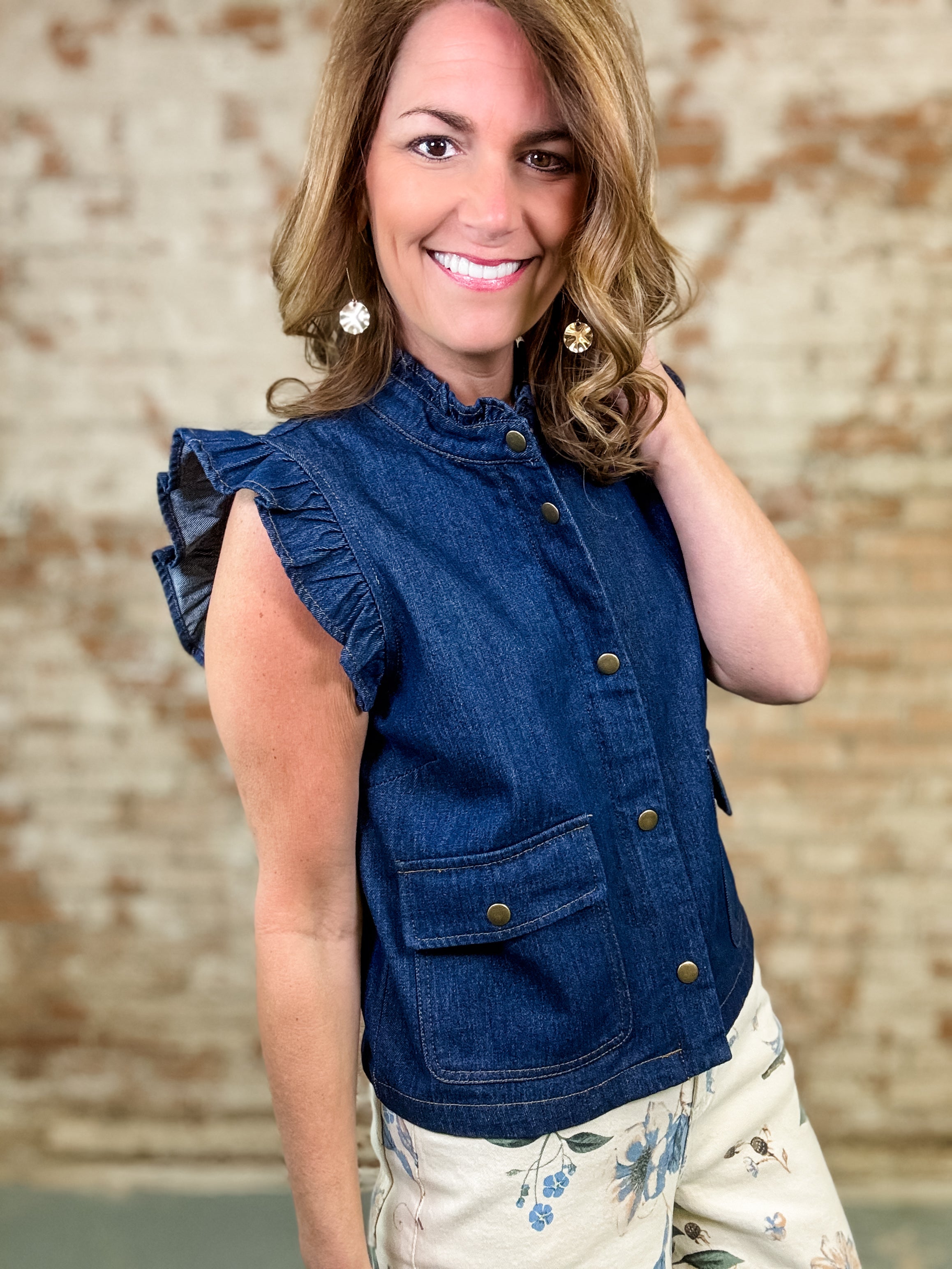 Arleth Flutter Sleeve Vest Top