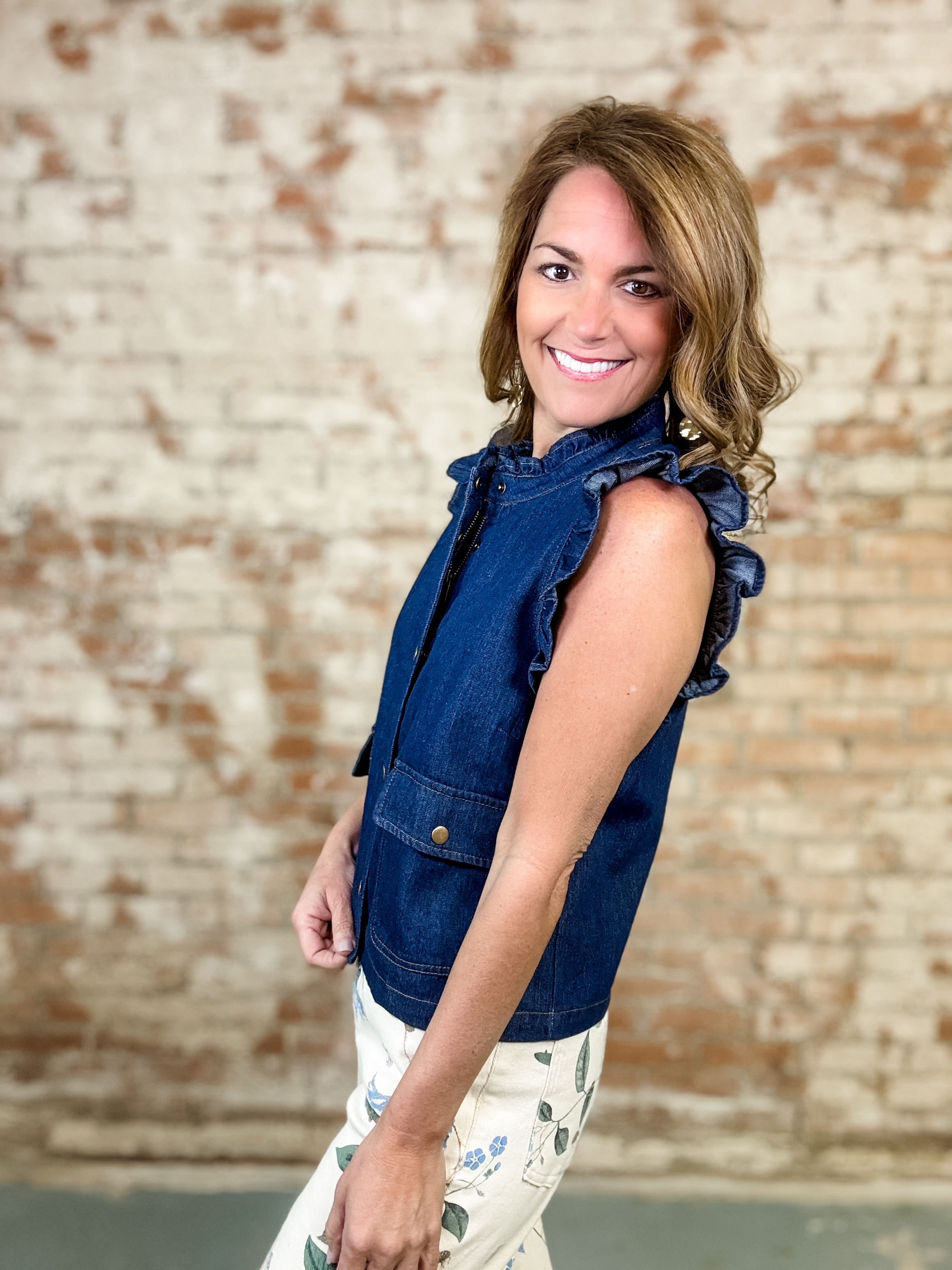 Arleth Flutter Sleeve Vest Top