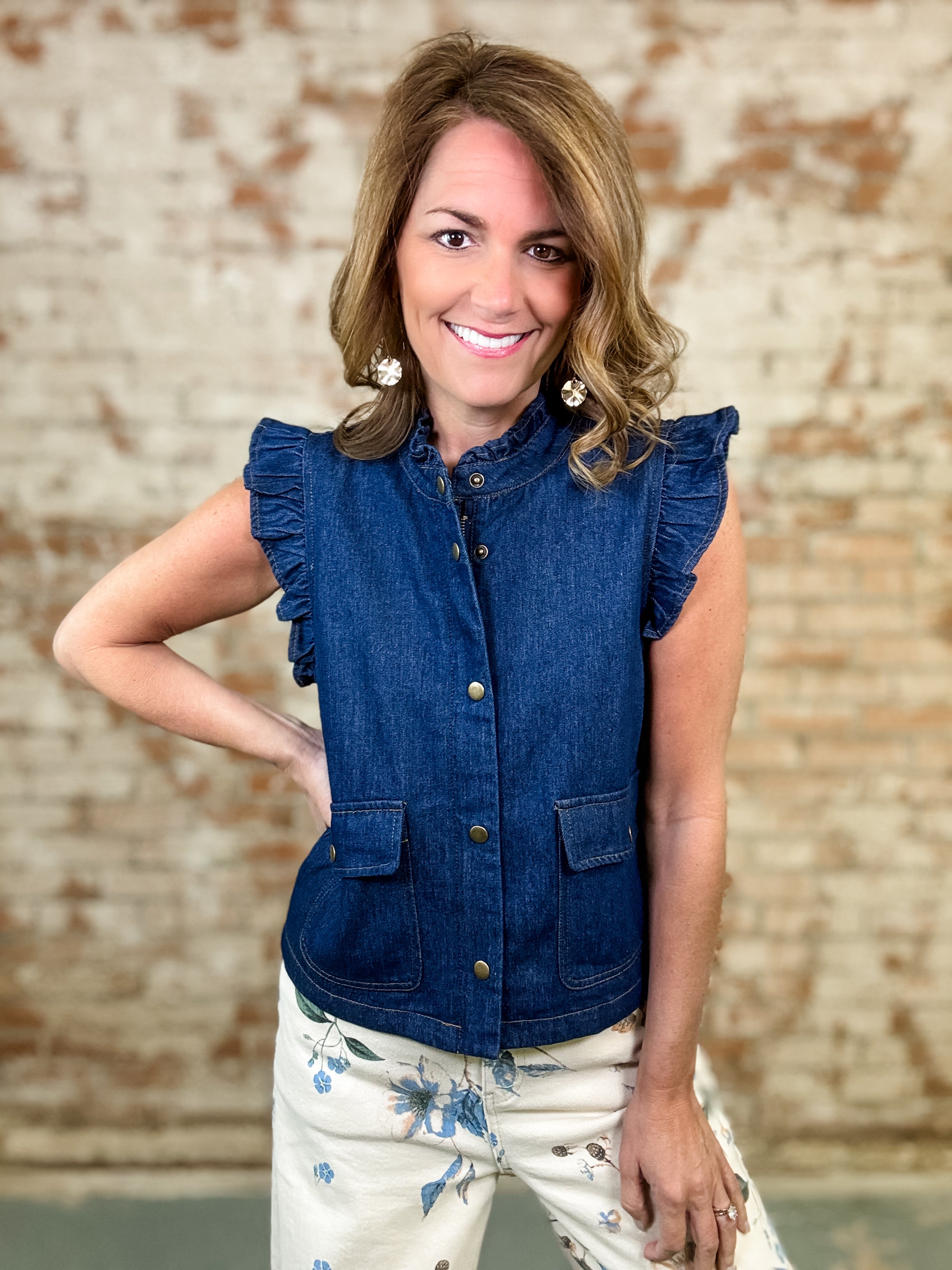 Arleth Flutter Sleeve Vest Top