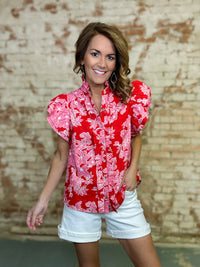 Abbie Floral Eyelet Top