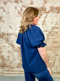 Hallie Solid V-Neck Top