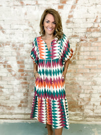 Patty Diamond Print Dress