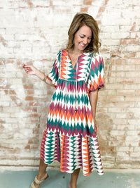 Patty Diamond Print Dress