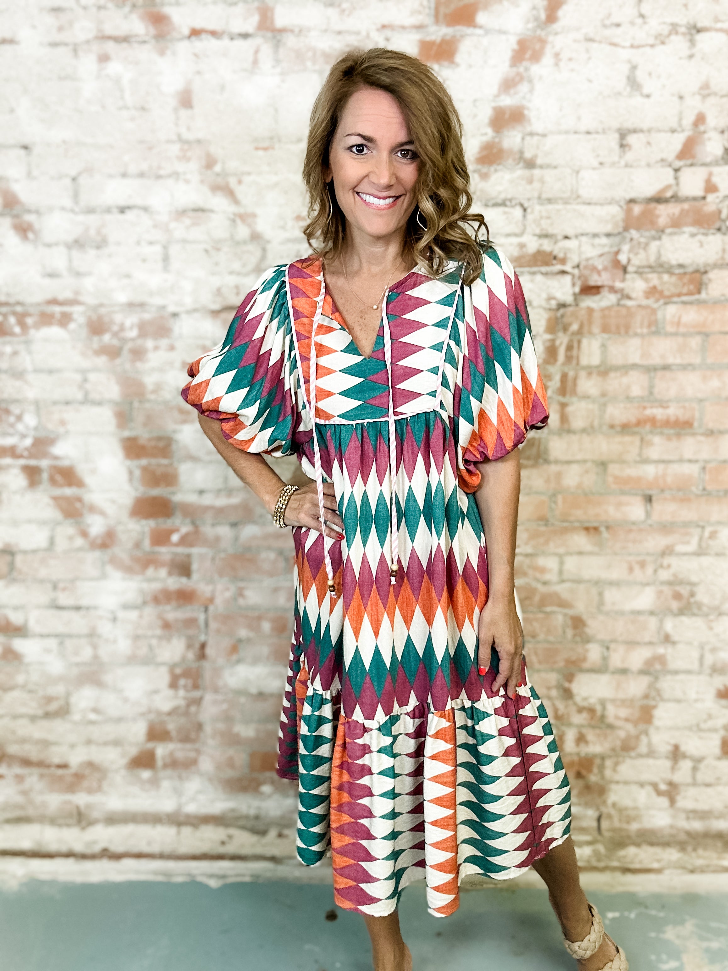 Patty Diamond Print Dress