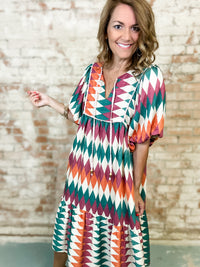 Patty Diamond Print Dress