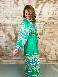 Adeline Plume Border Dress
