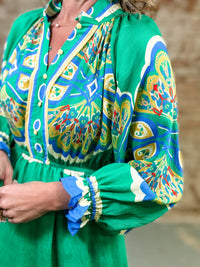 Adeline Plume Border Dress