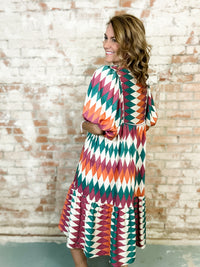 Patty Diamond Print Dress