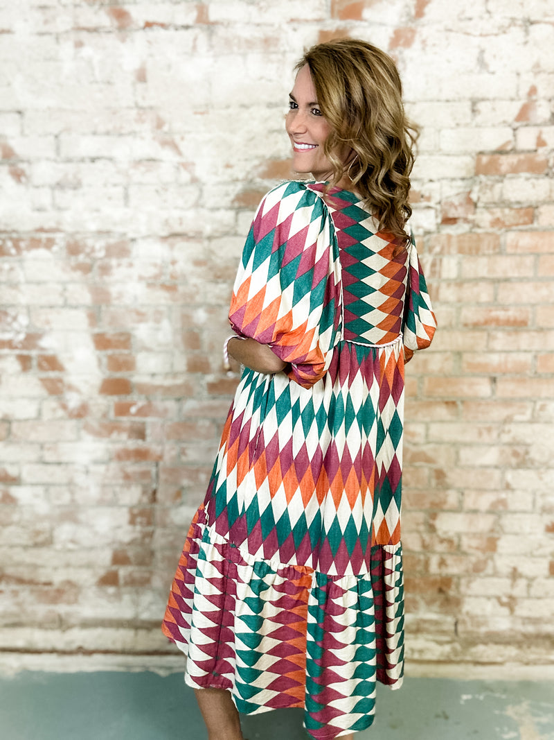Patty Diamond Print Dress