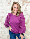 RaeAnn Ruffle Sleeve Top