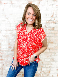 Adrienne Floral Ruffle Top