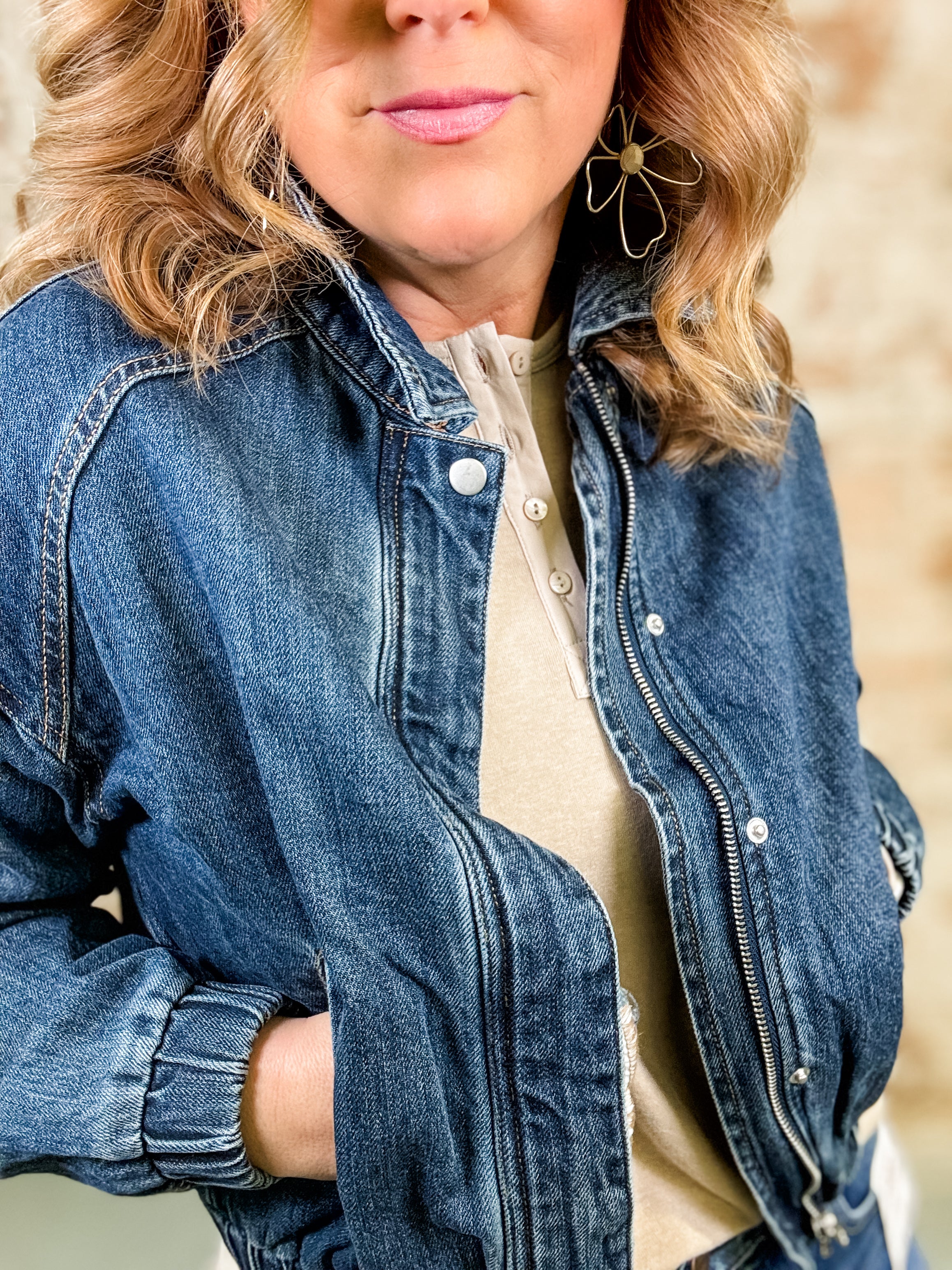 Rex Denim Bomber Jacket