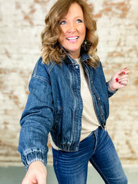 Rex Denim Bomber Jacket