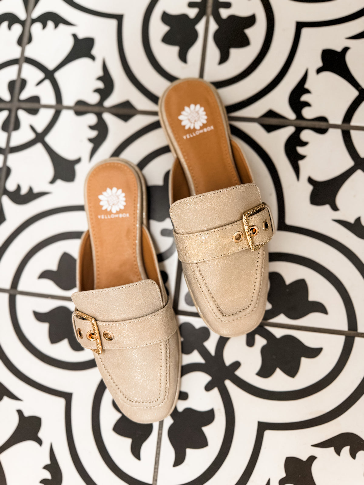 Yellowbox Jardeen Gold Mule
