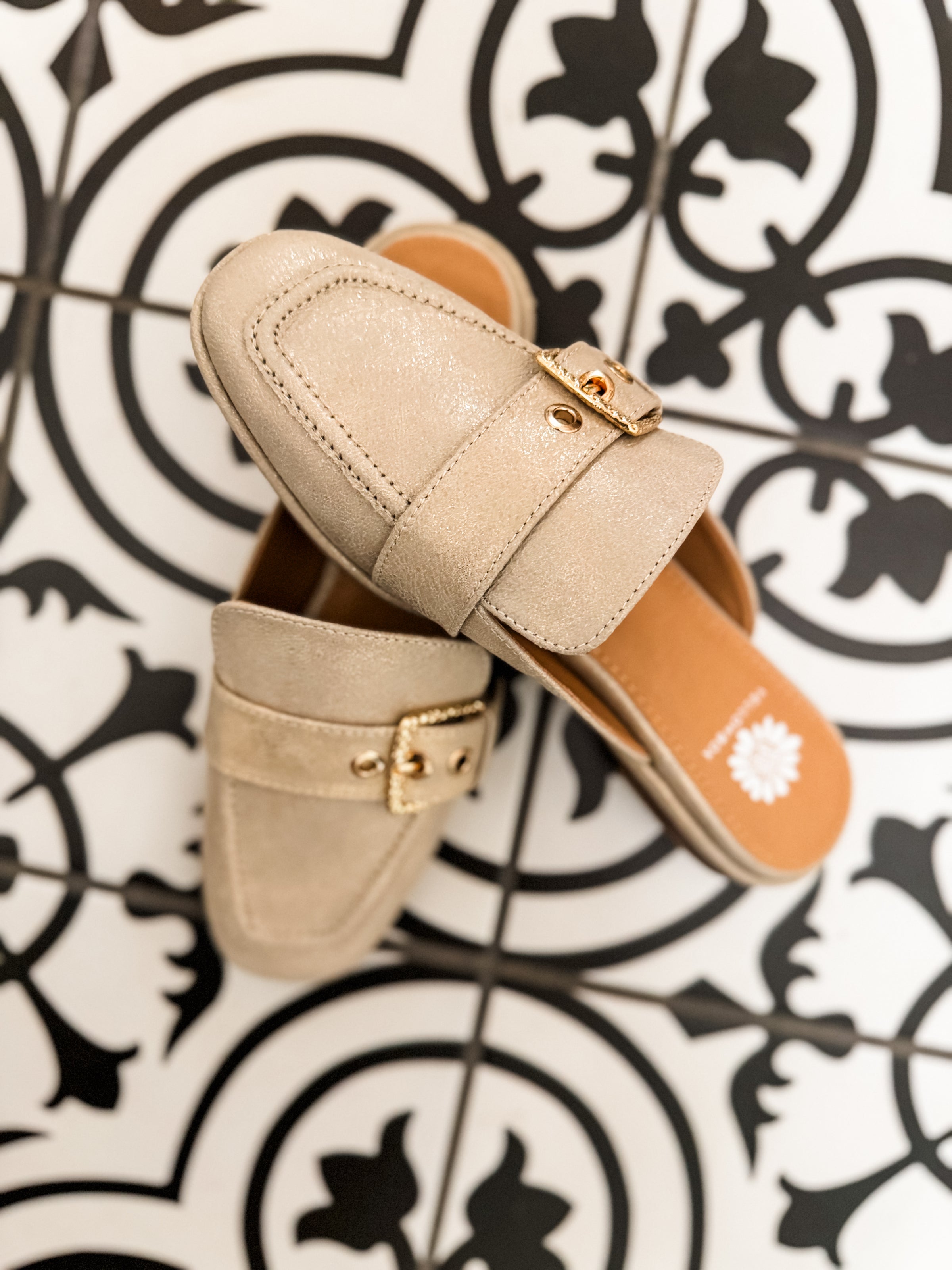 Yellowbox Jardeen Gold Mule