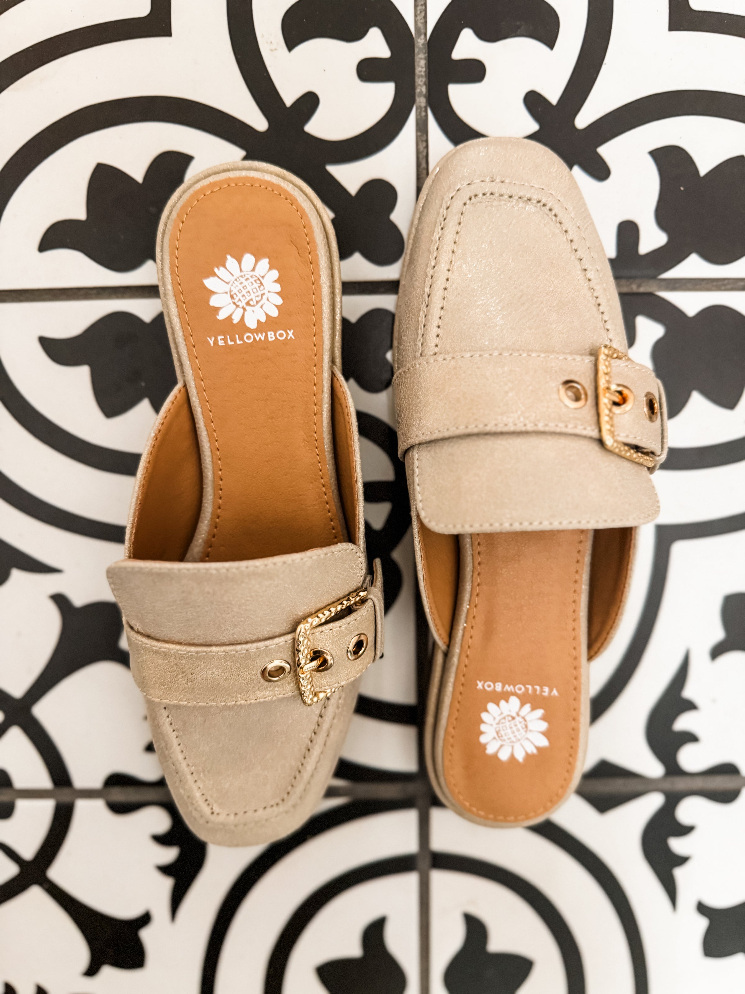 Yellowbox Jardeen Gold Mule