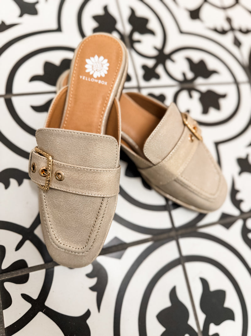 Yellowbox Jardeen Gold Mule
