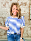 Brynn Blue Stripe Top